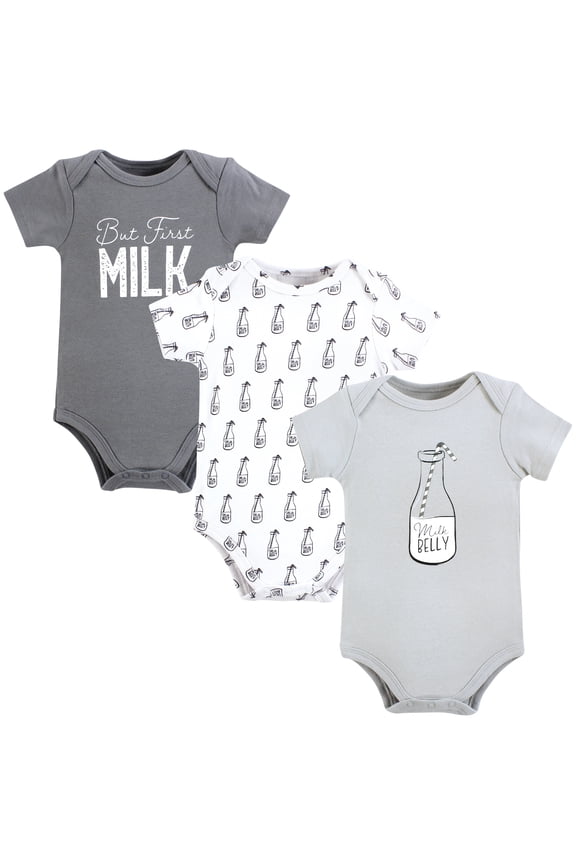 Cotton Bodysuits, Milk Belly Bottle, 6-9 Months
