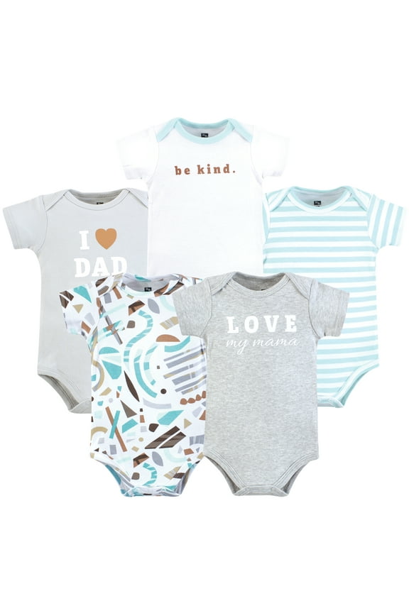 Cotton Bodysuits, Neutral Abstract, Newborn