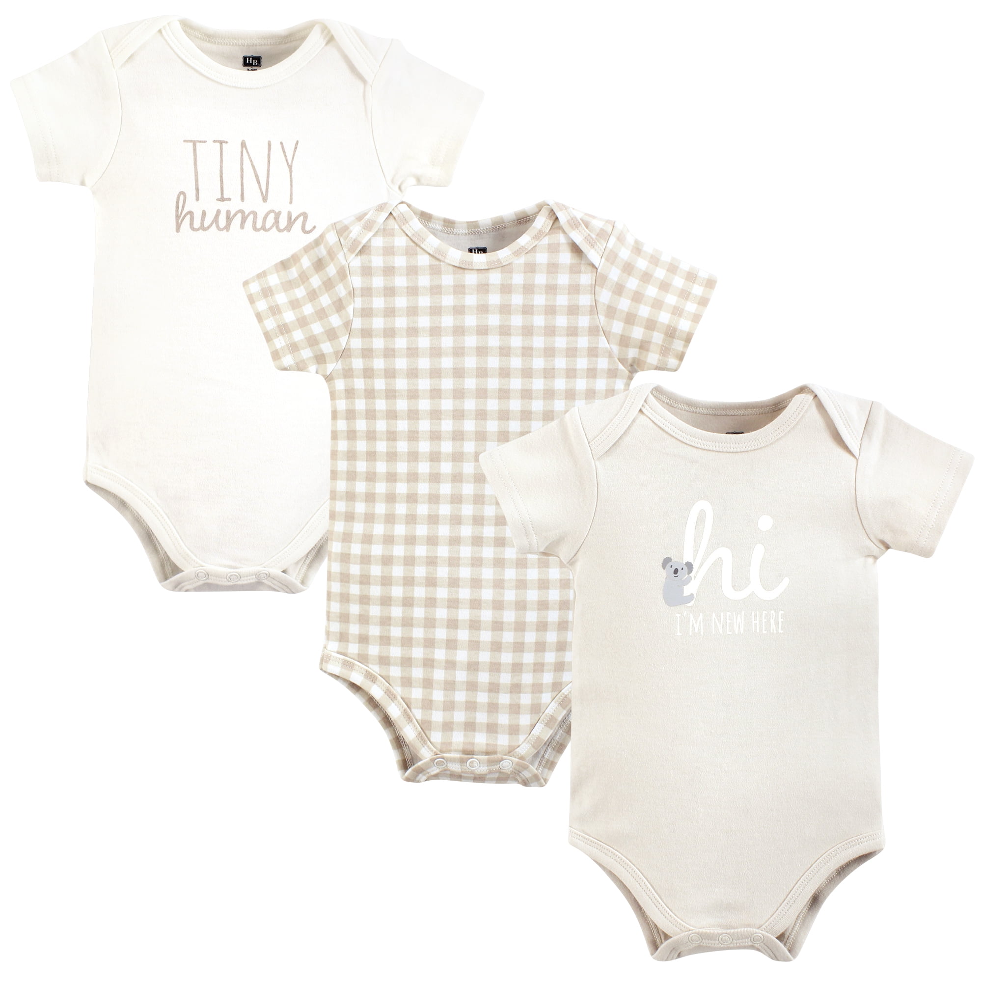 Hudson Baby Cotton Bodysuits, New Here, 18-24 Months
