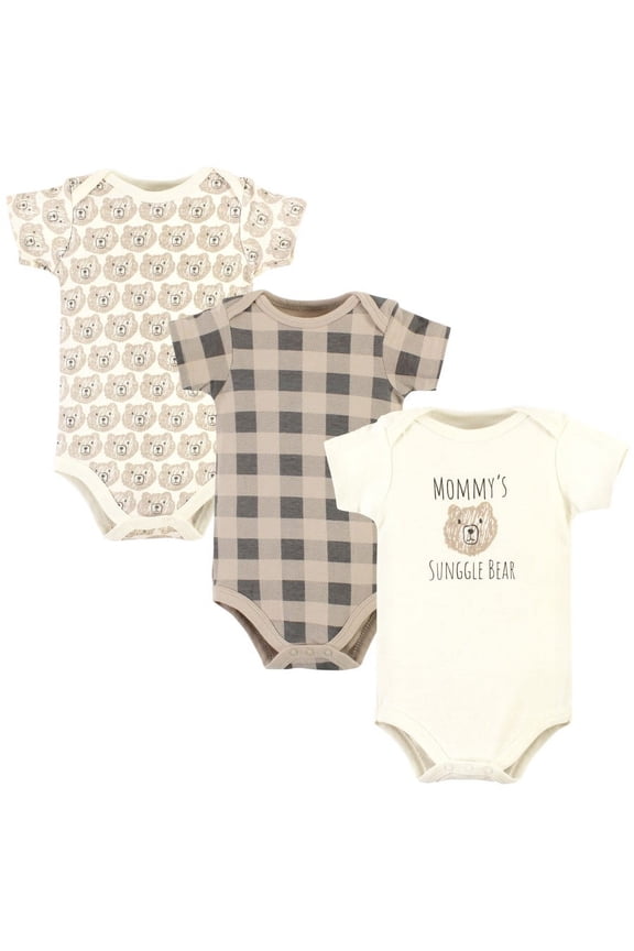 Cotton Bodysuits, Snuggle Bear, Newborn