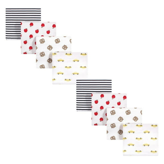 Hudson Baby Cotton Flannel Receiving Blankets Bundle Set, Nyc, One Size