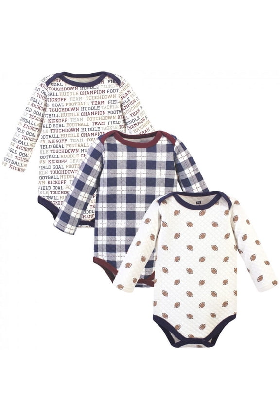 Cotton Long-Sleeve Bodysuits, 3- Pack, Newborn- 24 Months