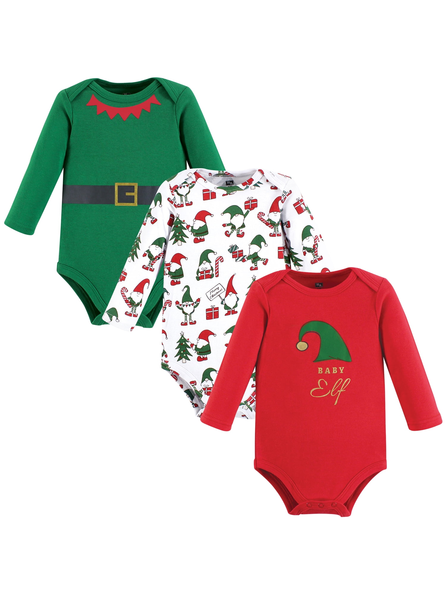 Hudson Baby Cotton Long-Sleeve Bodysuits, 3- Pack, Newborn- 24 Months