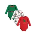 thumbnail image 1 of Hudson Baby Cotton Long-Sleeve Bodysuits, 3- Pack, Newborn- 24 Months, 1 of 5
