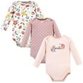 thumbnail image 1 of Hudson Baby Cotton Long-Sleeve Bodysuits, 3-Pack, Newborn- 24 Months, 1 of 5
