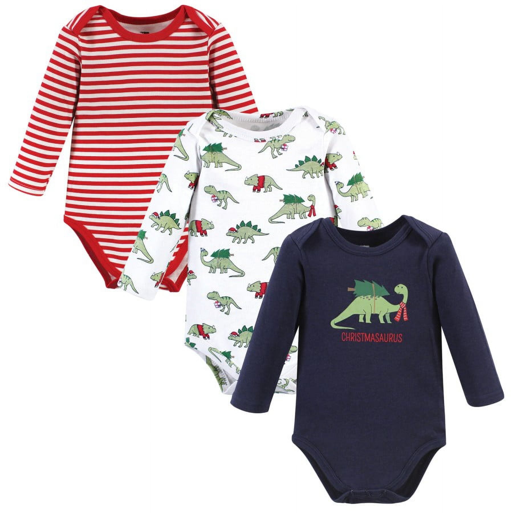 Hudson Baby Cotton Long-Sleeve Bodysuits, 3- Pack, Newborn- 24 Months