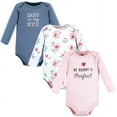 thumbnail image 1 of Hudson Baby Cotton Long-Sleeve Bodysuits, 3-Pack, Newborn- 24 Months, 1 of 5