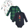 thumbnail image 1 of Hudson Baby Cotton Long-Sleeve Bodysuits, 3- Pack, Newborn- 24 Months, 1 of 5