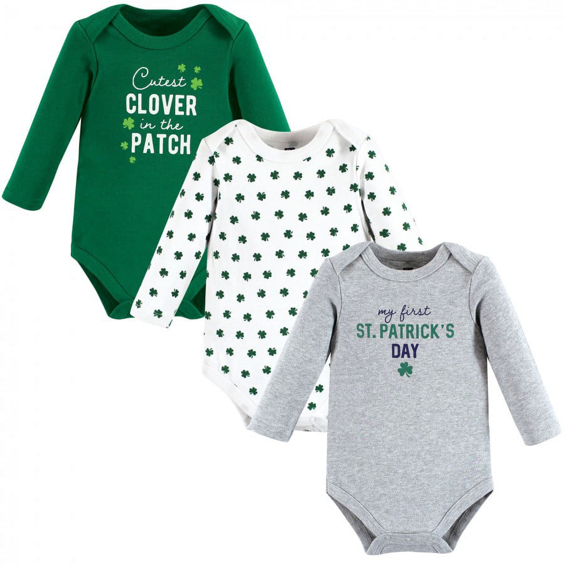Hudson Baby Cotton Long-Sleeve Bodysuits, 3- Pack, Newborn- 24 Months