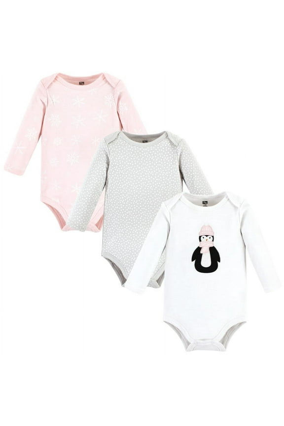 Cotton Long-Sleeve Bodysuits, 3-Pack, Newborn- 24 Months