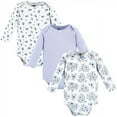 thumbnail image 1 of Hudson Baby Cotton Long-Sleeve Bodysuits, 3-Pack, Newborn- 24 Months, 1 of 5