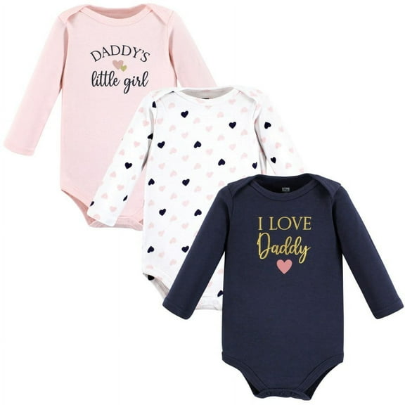 Hudson Baby Cotton Long-Sleeve Bodysuits, 3-Pack, Newborn- 24 Months