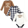 thumbnail image 1 of Hudson Baby Cotton Long-Sleeve Bodysuits, 3- Pack, Newborn- 24 Months, 1 of 5