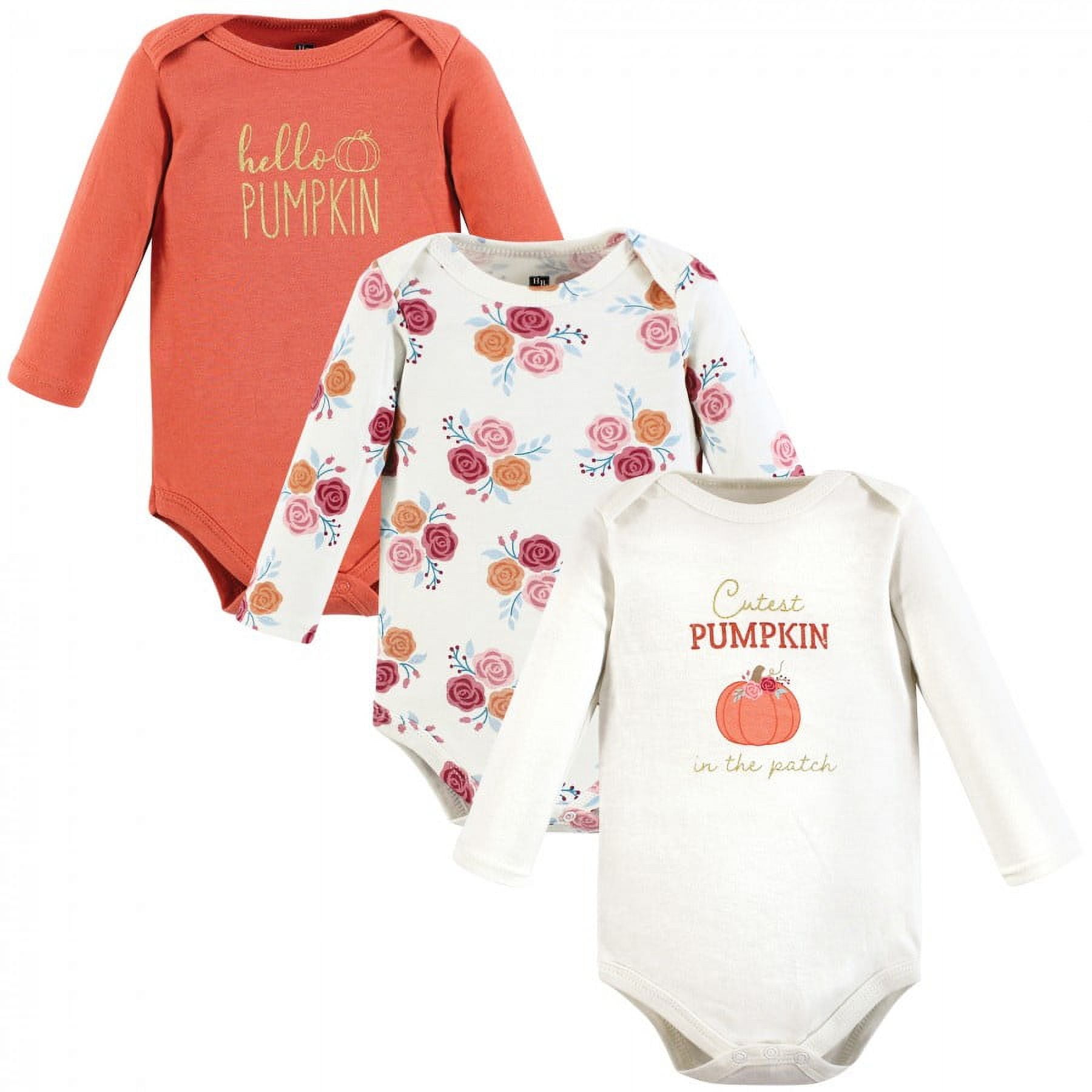 Hudson Baby Cotton Long-Sleeve Bodysuits, 3-Pack, Newborn- 24 Months
