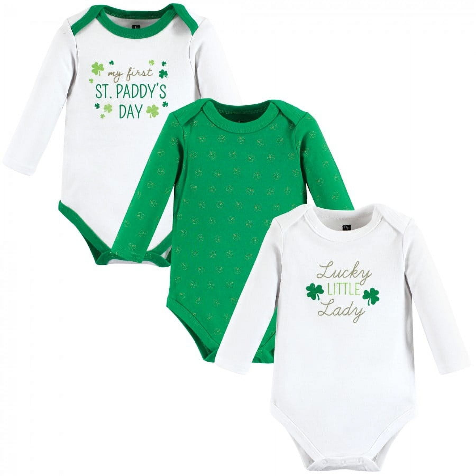 Hudson Baby Cotton Long-Sleeve Bodysuits, 3-Pack, Newborn- 24 Months