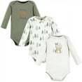 thumbnail image 1 of Hudson Baby Cotton Long-Sleeve Bodysuits, 3- Pack, Newborn- 24 Months, 1 of 5