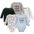 thumbnail image 1 of Hudson Baby Cotton Long-Sleeve Bodysuits, 5-Pack, Newborn- 24 Months, 1 of 4