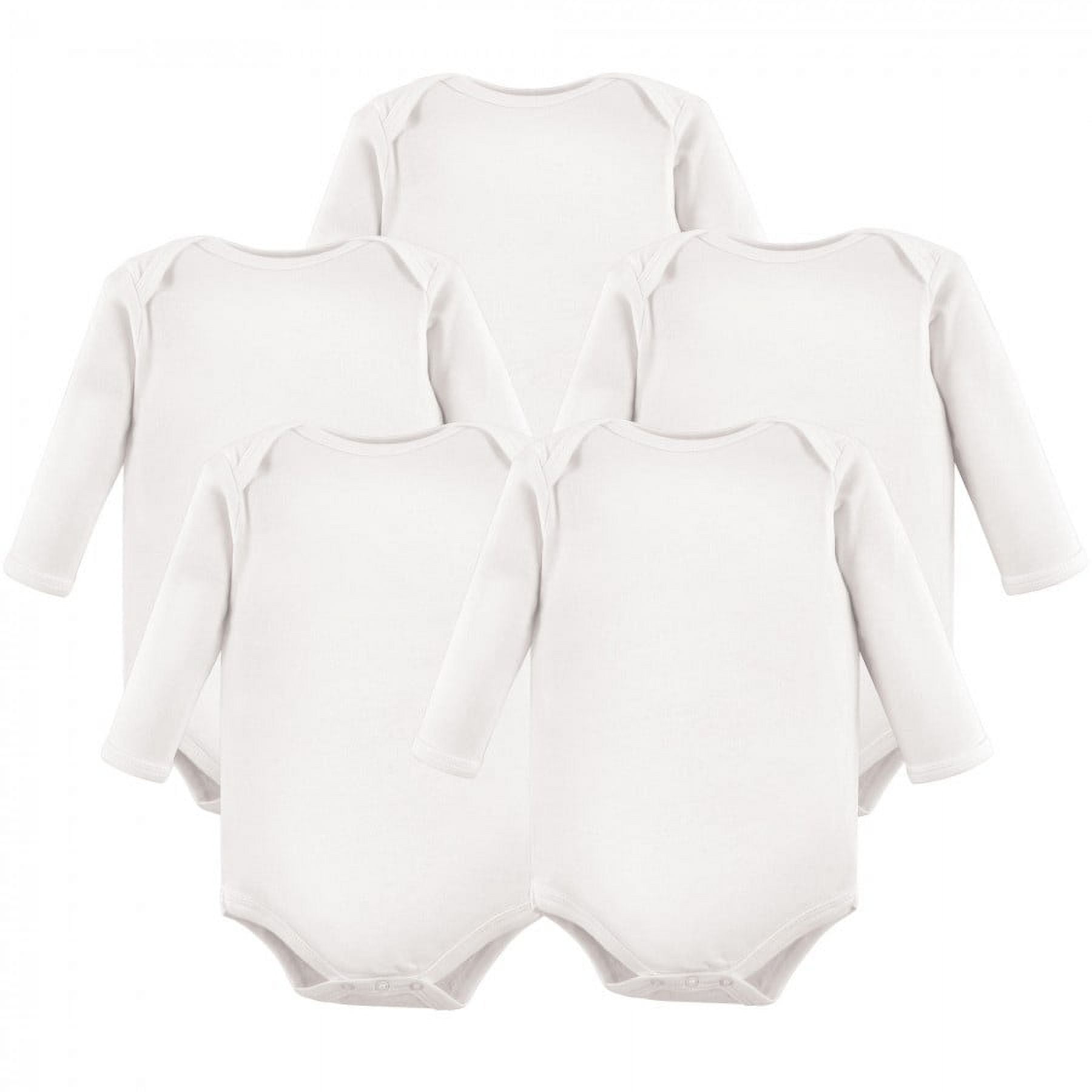 Hudson Baby Cotton Long-Sleeve Bodysuits, 5-Pack, Newborn- 24 Months