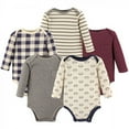 thumbnail image 1 of Hudson Baby Cotton Long-Sleeve Bodysuits, 5-Pack, Newborn- 24 Months, 1 of 1