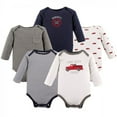 thumbnail image 1 of Hudson Baby Cotton Long-Sleeve Bodysuits, 5-Pack, Newborn- 24 Months, 1 of 6