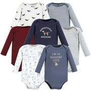 Hudson Baby Cotton Long-Sleeve Bodysuits, 7-Pack, Newborn-24 Months
