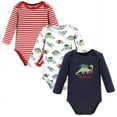thumbnail image 1 of Hudson Baby Cotton Long-Sleeve Bodysuits, 3- Pack, Newborn- 24 Months, 1 of 5