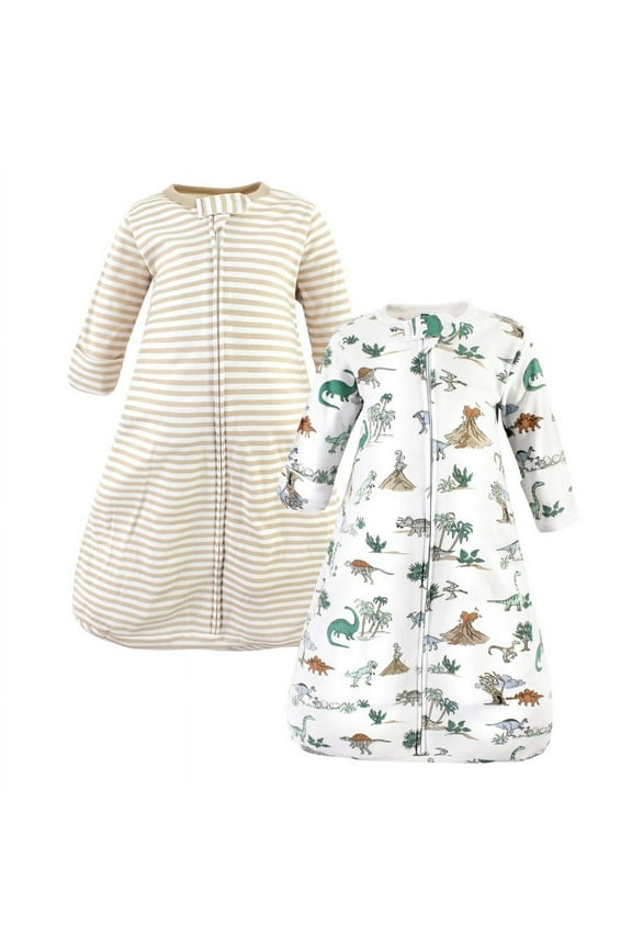 Cotton Long-Sleeve Wearable Sleeping Bag, Sack, Blanket, Boy Dino World Long Sleeve, 12-18 Months