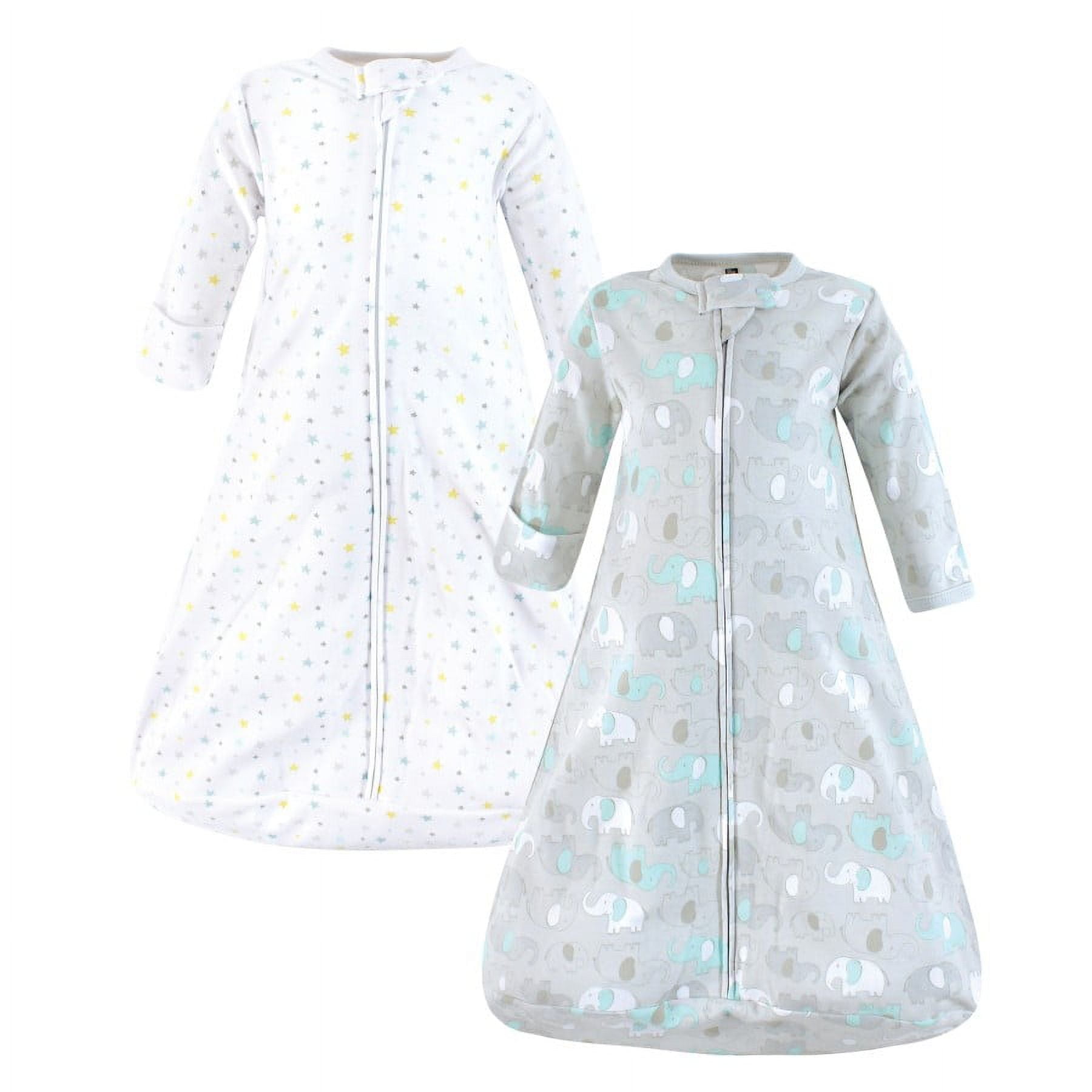 Hudson Baby Cotton Long Sleeve Wearable Sleeping Bag Sack Blanket Neutral New Elephant 12 18 Months
