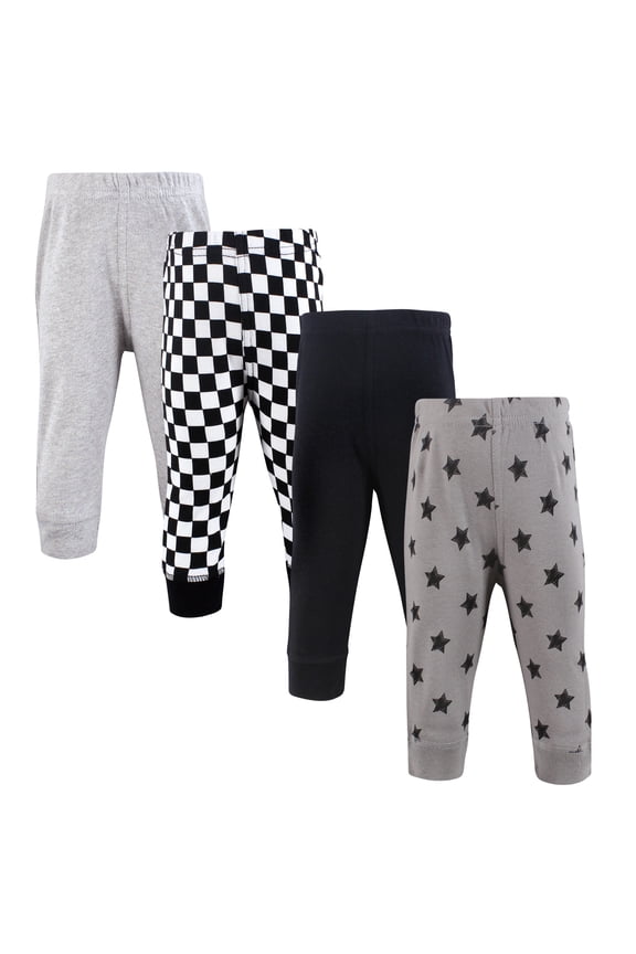 Cotton Pants and Leggings, Black Gray Stars, 5T