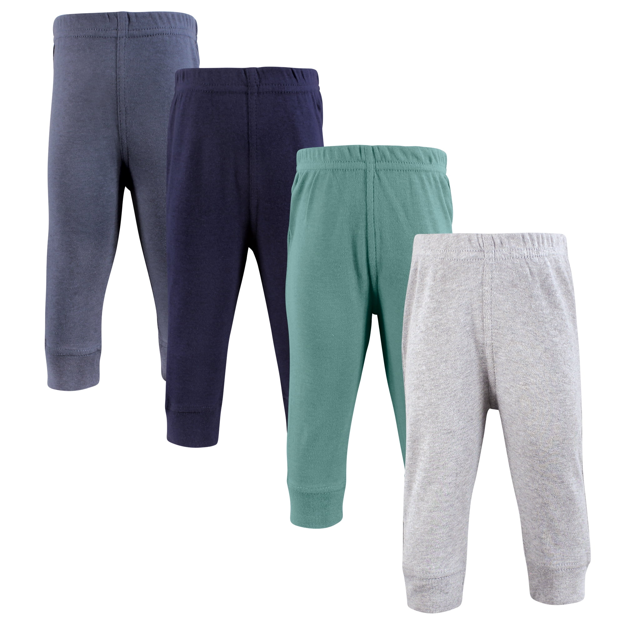 Hudson Baby Cotton Pants and Leggings, Charcoal Teal Blue, 2T