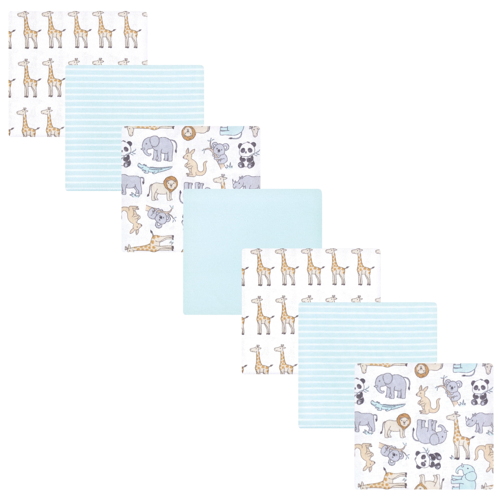 Hudson Baby Cotton Poly Flannel Receiving Blankets Bundle, Kangaroo, One Size