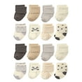 thumbnail image 1 of Hudson Baby Cotton Rich Baby Terry Socks 16-Pack, Gray Cream Solid, 6-12 Months, 1 of 2