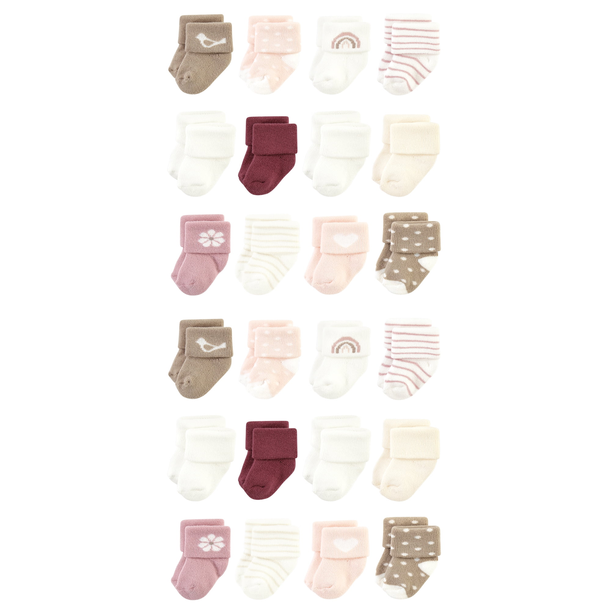 Hudson Baby Cotton Rich Baby Terry Socks 24-Pack, 12 Days Of