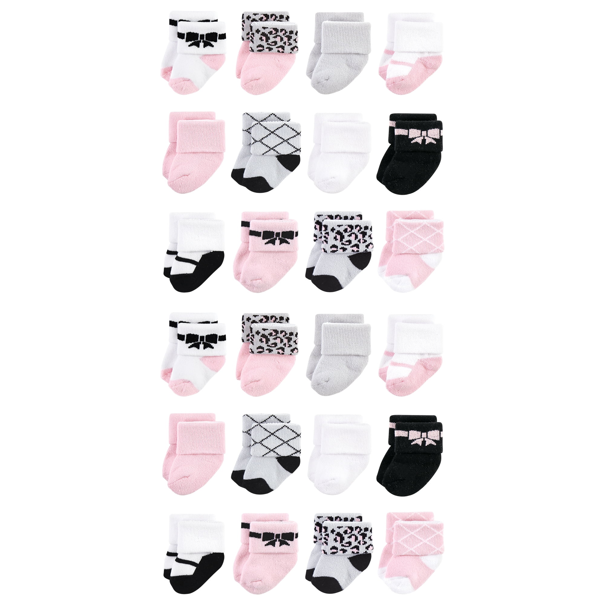 Hudson Baby Cotton Rich Baby Terry Socks 24-Pack, 12 Days Of