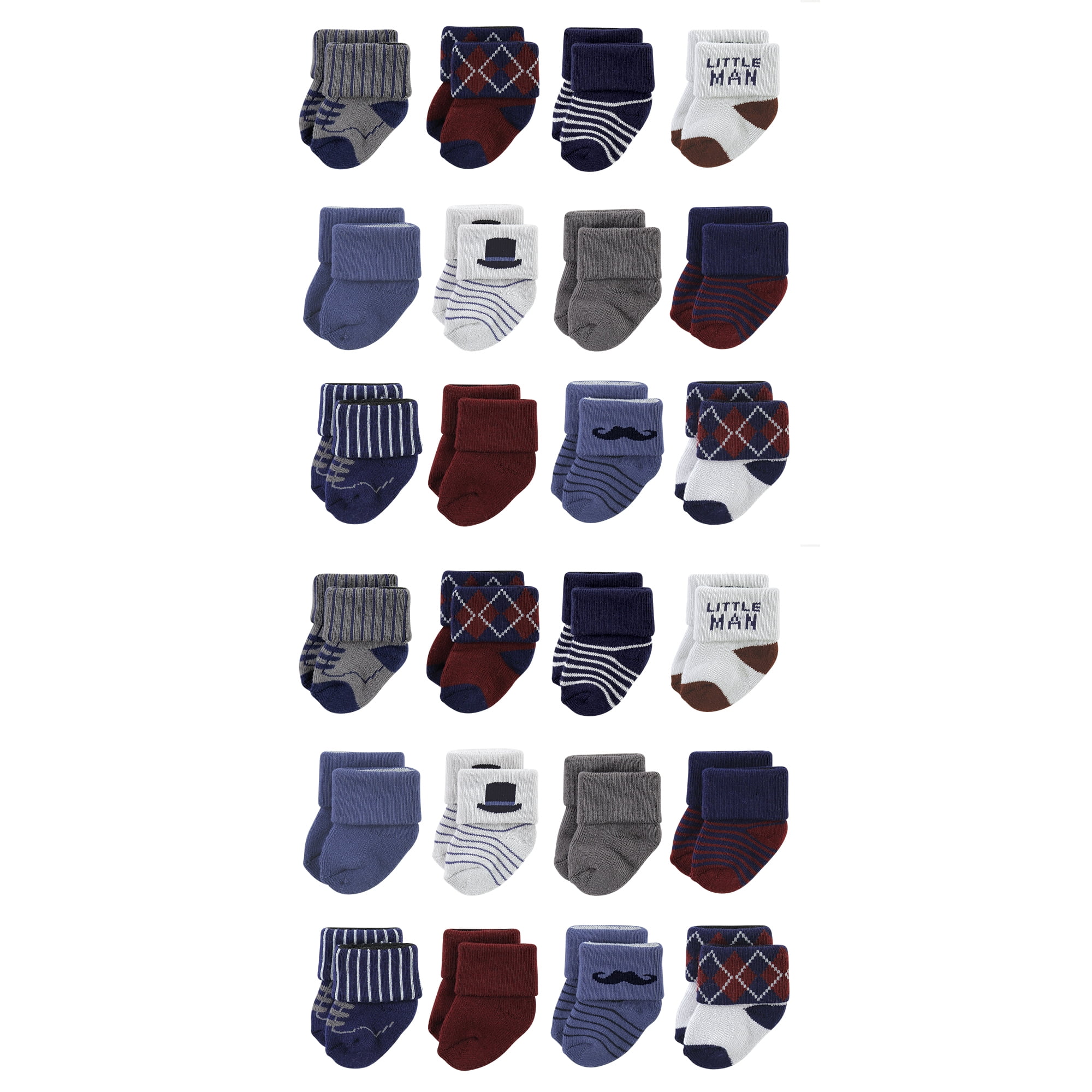 Hudson Baby Cotton Rich Baby Terry Socks 24-Pack, Sheep, 6