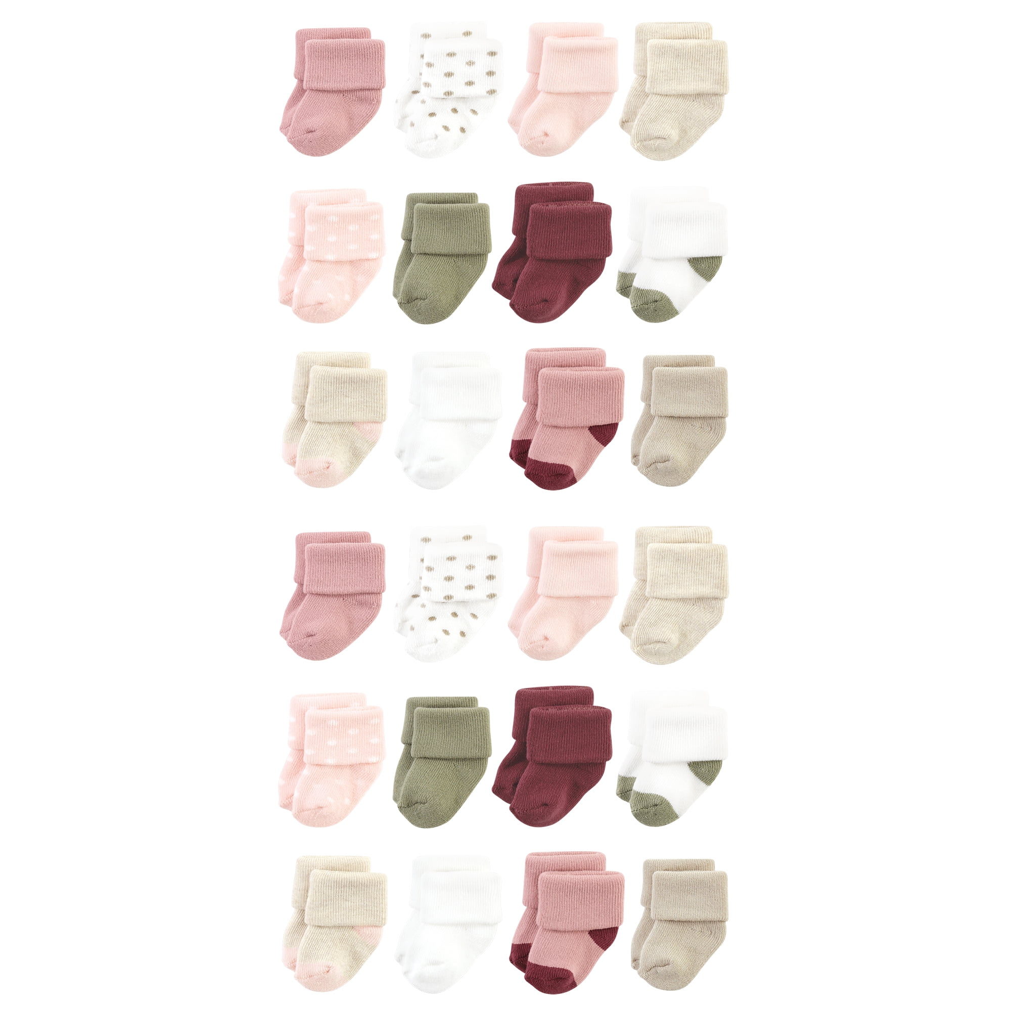Hudson Baby Cotton Rich Baby Terry Socks 24-Pack, Mom and