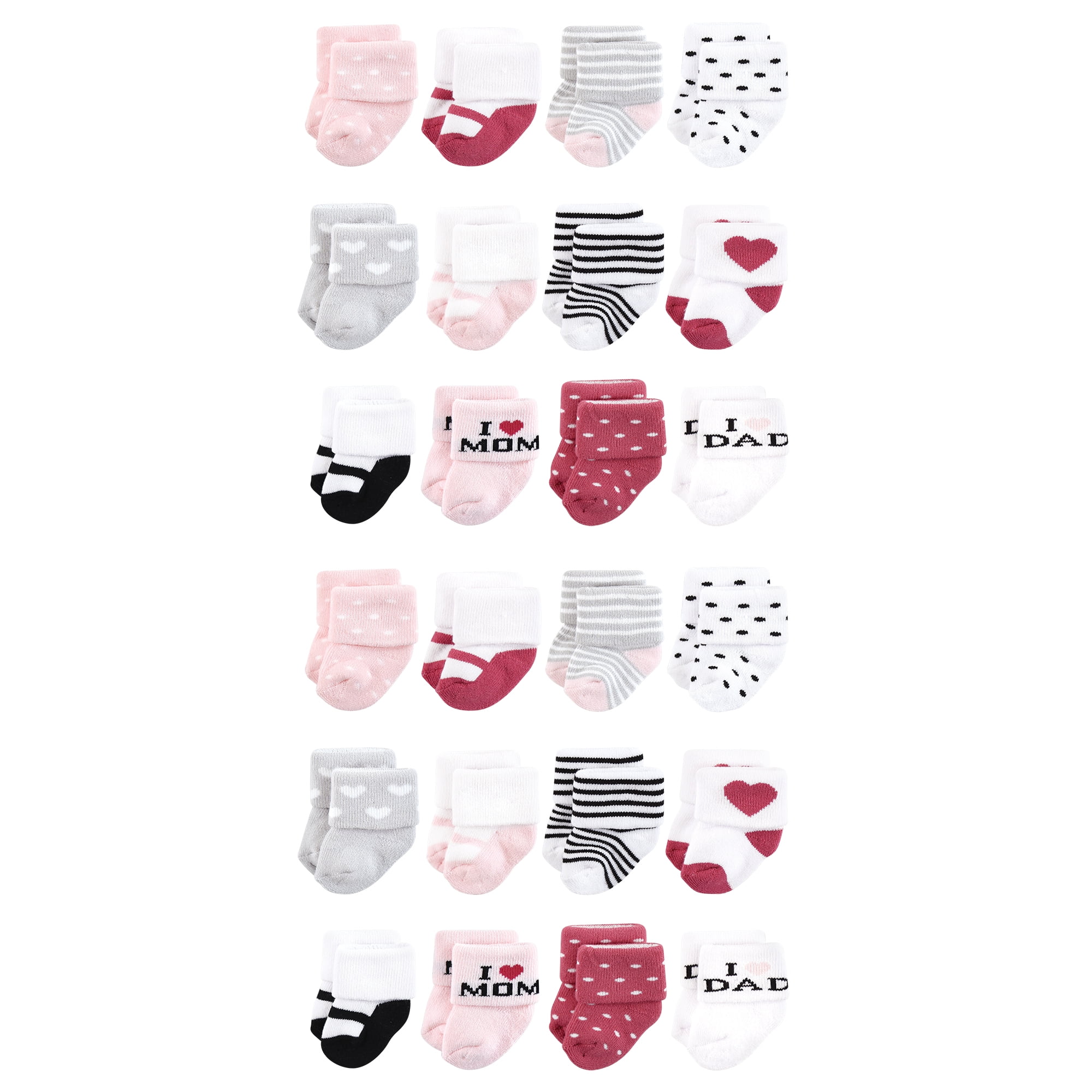 メーカー 一覧 Hudson Baby and Mom 24-Pack, Socks Terry Baby Rich Cotton ベビー