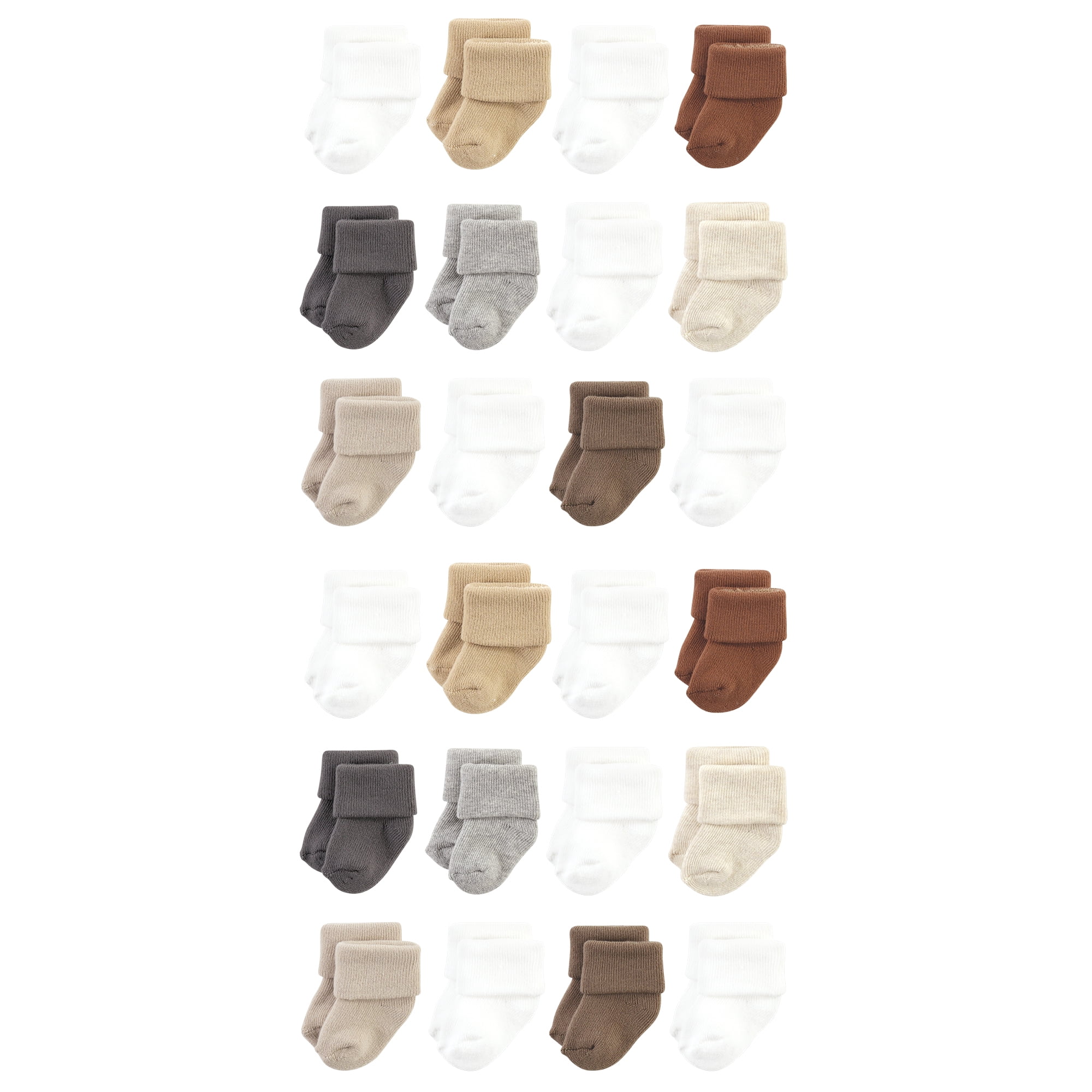 肌触りがいい Hudson Baby Cotton Rich Baby Terry Socks 24-Pack, Sea ベビー