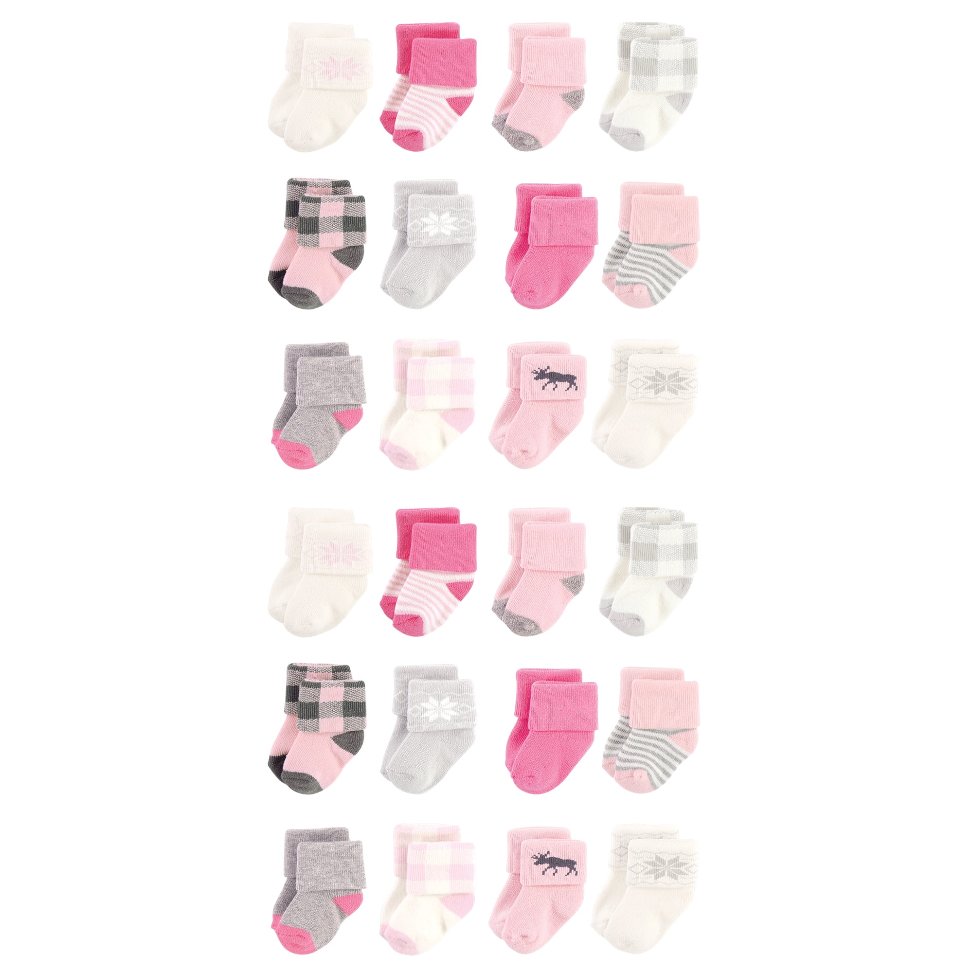 Hudson Baby Cotton Rich Baby Terry Socks 24-Pack, Sea
