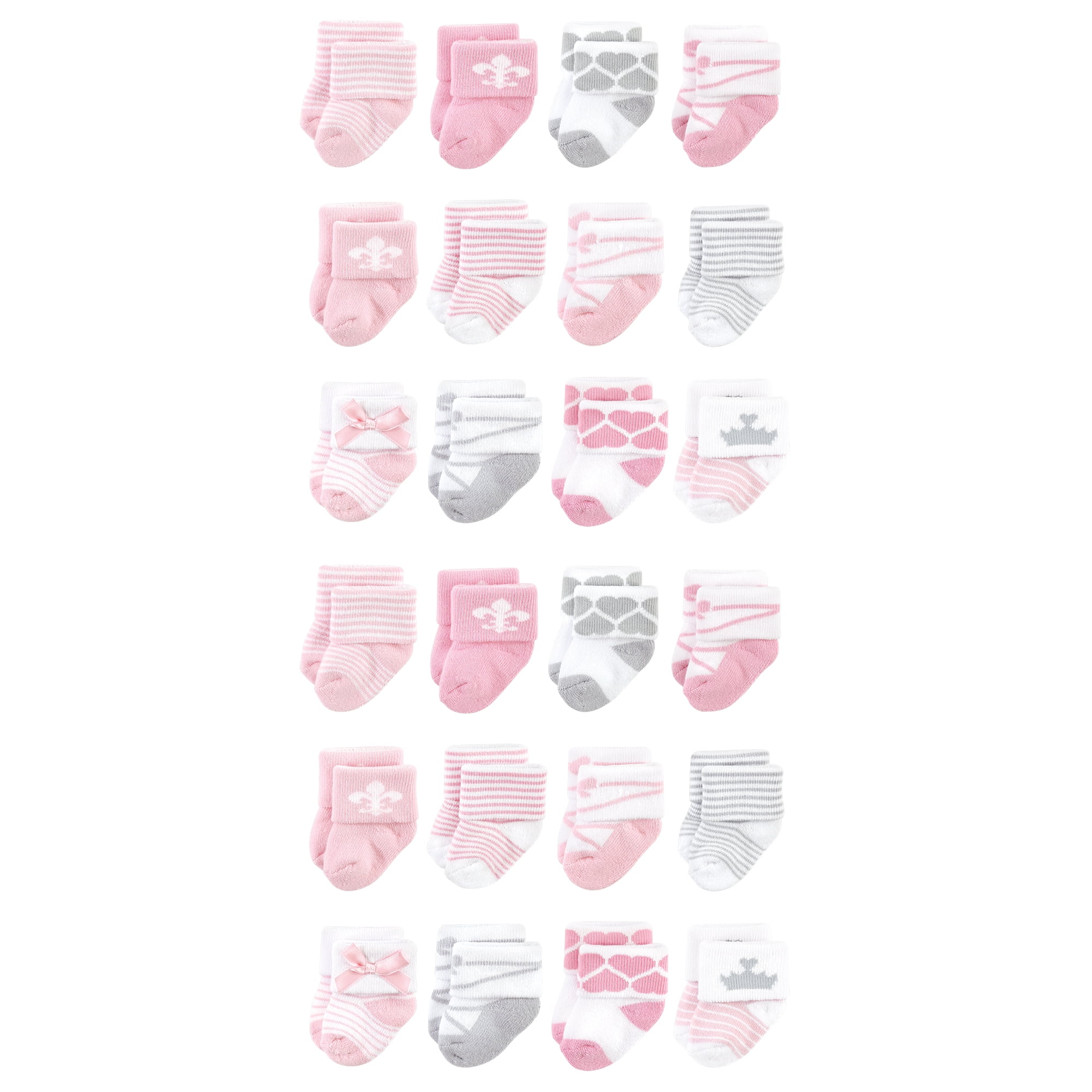 Hudson Baby Cotton Rich Baby Terry Socks 24-Pack, Sea