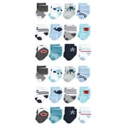 Hudson Baby Cotton Rich Baby Terry Socks 24-Pack, Sea Creatures, 6-12 Months