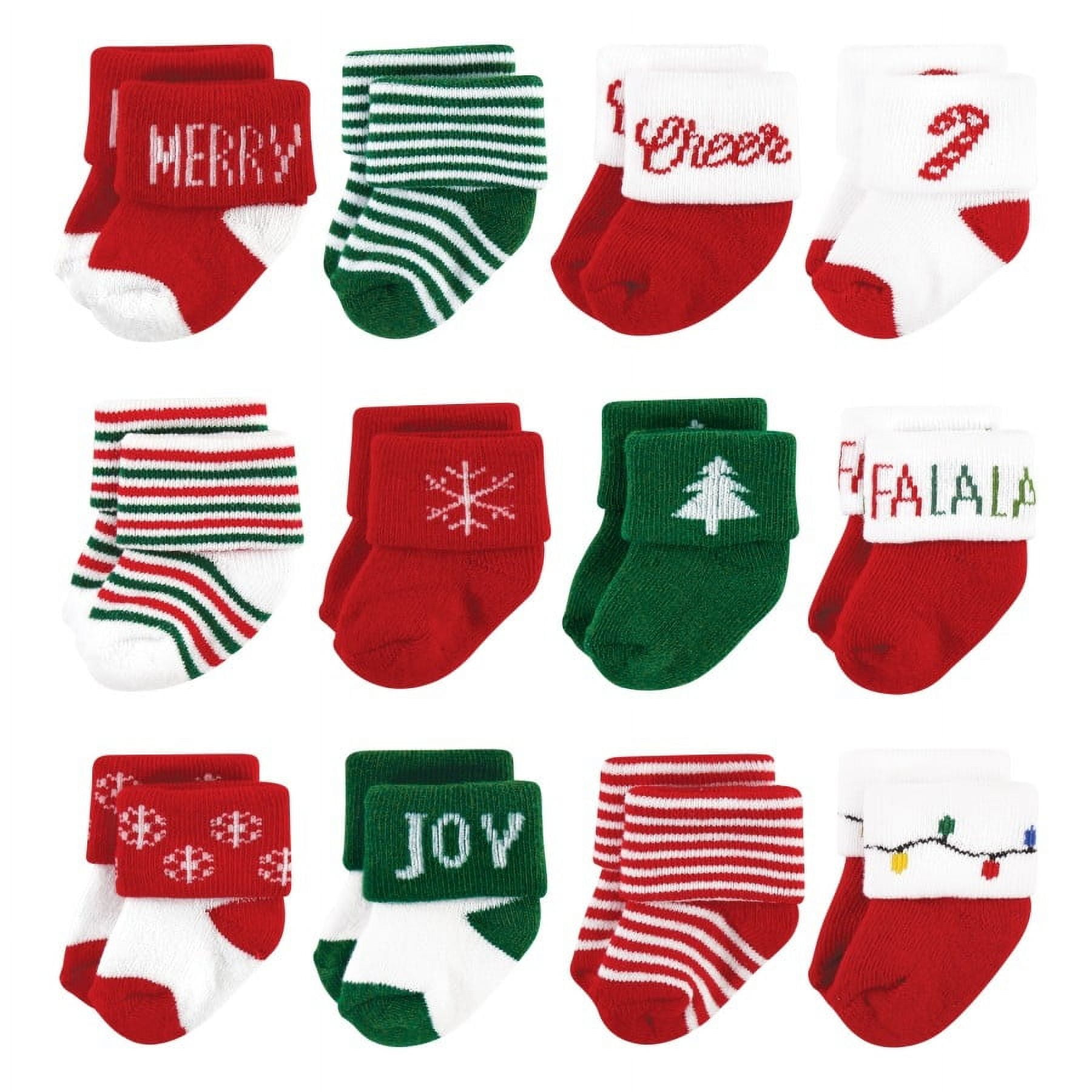 Hudson Baby Terry Socks, 12 Pack, 0-12 Months