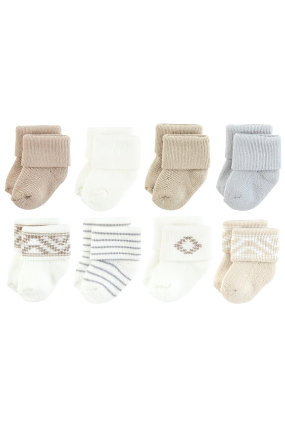 Cotton Rich Newborn and Terry Socks, Cream, 0-6 Months