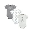 thumbnail image 1 of Hudson Baby Cotton Short Sleeve Bodysuits, 3-Pack, Sizes Newborn-24 Months, 1 of 5