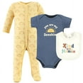 thumbnail image 1 of Hudson Baby Cotton Sleep and Play, Bodysuit and Bandana Bib Set, Kind Human, Newborn, 1 of 4