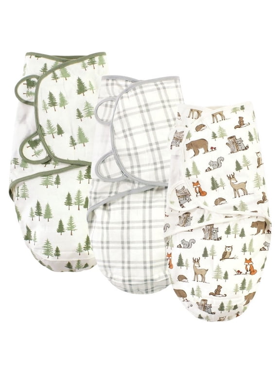 Cotton Swaddle Wrap, Forest Animals, 0-3 Months