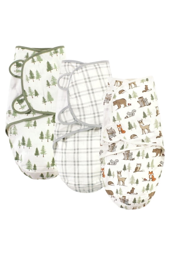 Cotton Swaddle Wrap, Forest Animals, 0-3 Months