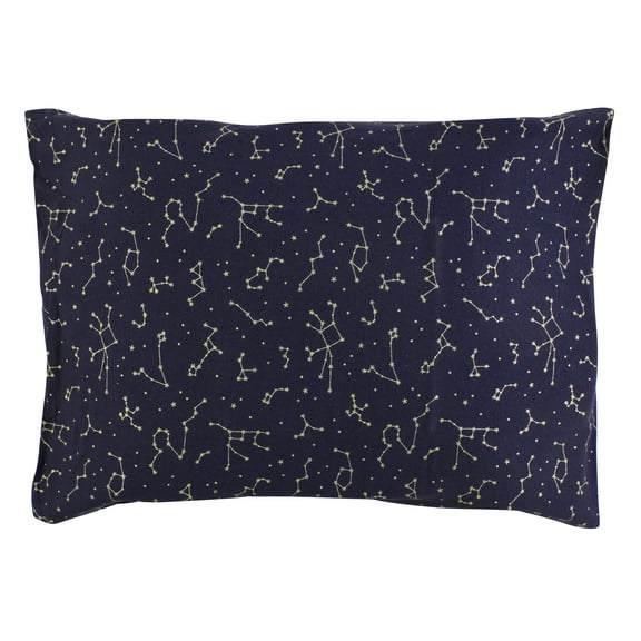 Hudson Baby Cotton Toddler Pillow Case, Navy Constellation, One Size