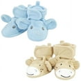 thumbnail image 1 of Hudson Baby Cozy Fleece Booties, Elephant Giraffe, 0-6 Months, 1 of 5