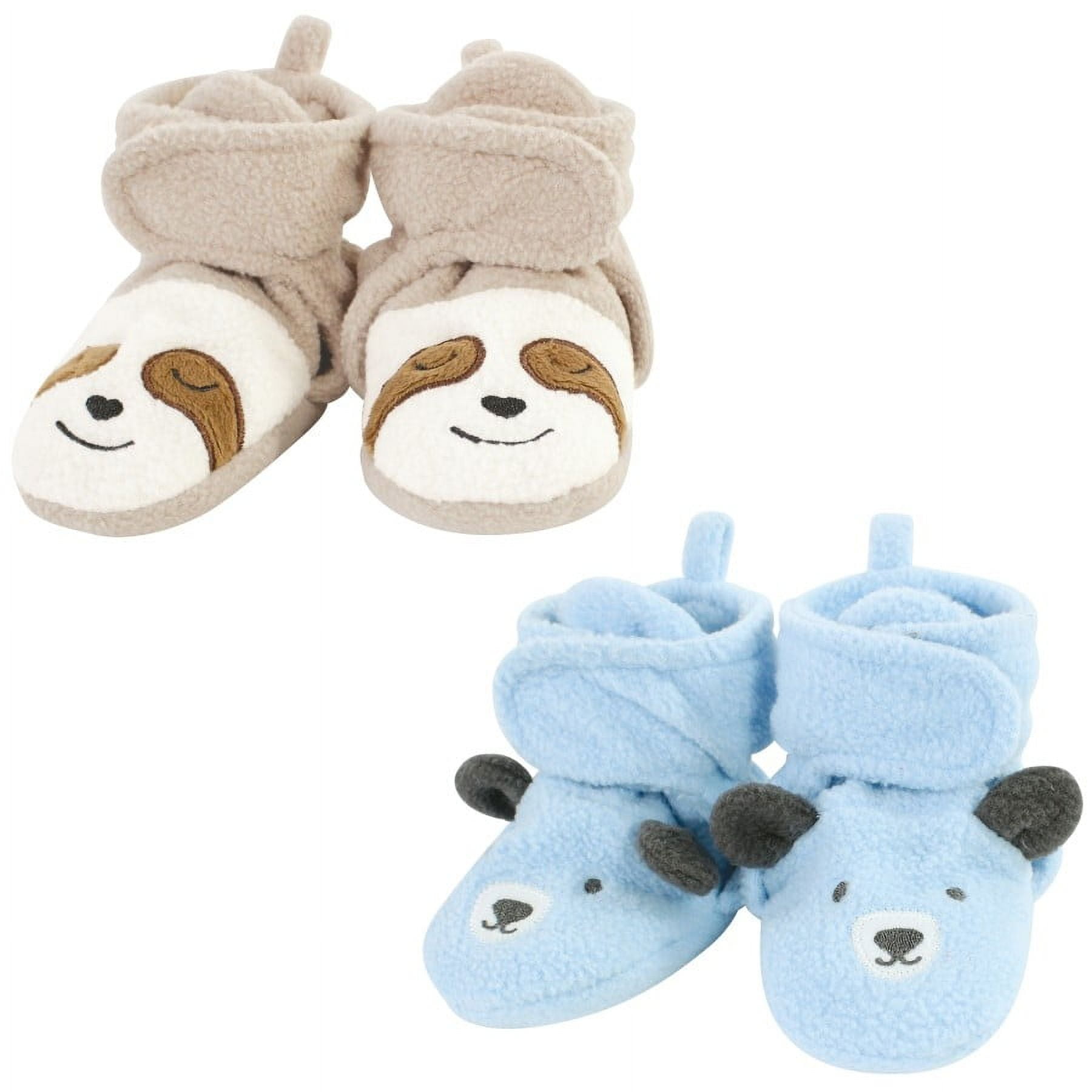 Hudson Baby Cozy Fleece Booties, Sloth Bear, 6-12 Months
